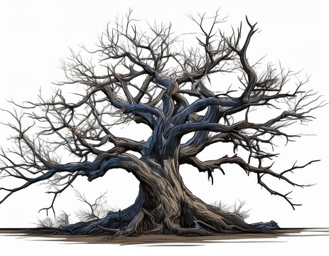 png death tree or leafless tree white background easy to drag and drop