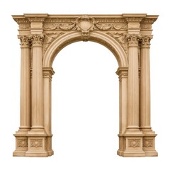 Obraz premium Ornate classical stone archway with intricate carvings and columns.