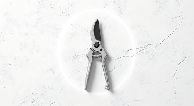 Nail clippers on white background closeup.