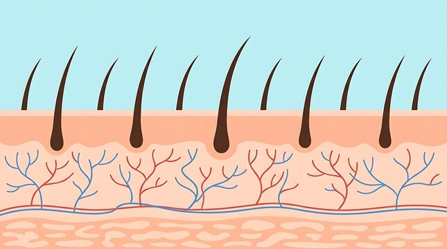 Anatomy of human skin and hair follicles