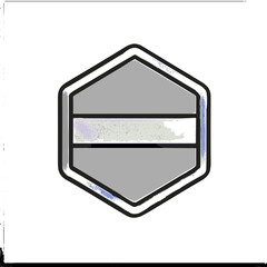 Hexagonal graphic element with textured b © hanta