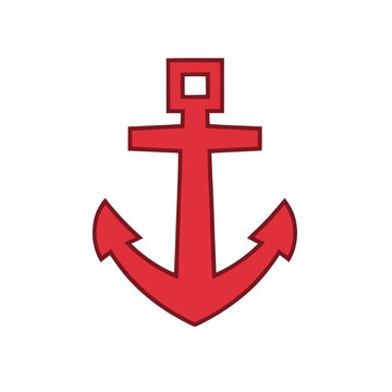 Red anchor icon