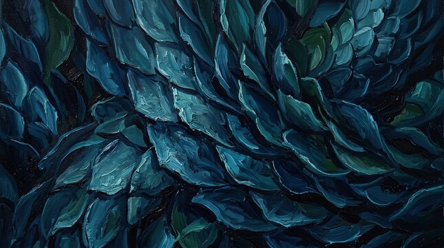 Abstract dark blue textured background resembling layered stone or organic formations