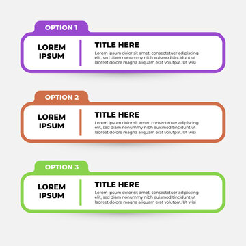 Modern Infographic Business Banner Template with 3 Steps Options Vector Layout Design