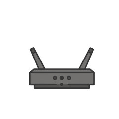 Fototapeta premium Wireless router with two antennas