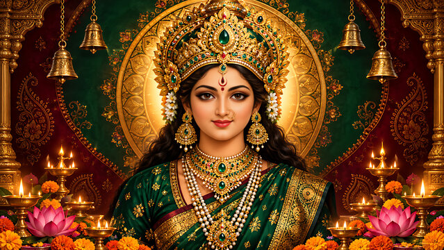 Maa Durga Navratri Festival Durga Puja Durga Ashtami Mahashtami Maha Navami Dussehra Vijayadashami Garba Dandiya Devotional Greeting Design