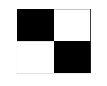 Black and White Checkerboard Pattern 2x2 Grid Minimalist Geometric Vector Icon