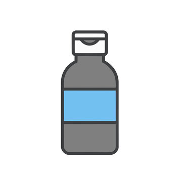 Stylized bottle icon with flip-top cap