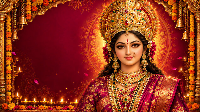 Maa Durga Mata Rani Navadurga Goddess Durga Maha Navratri Durga Puja Mahanavami Dussehra Vijayadashami Traditional Indian Festival