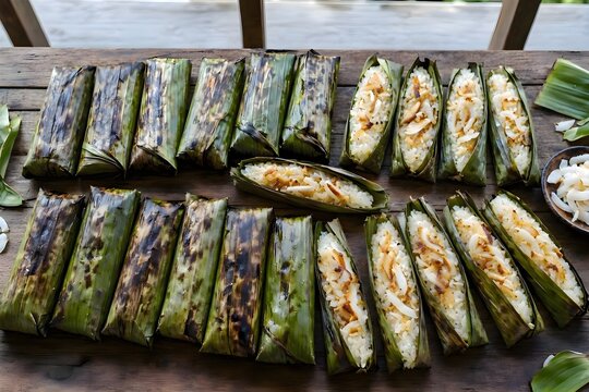 Traditional Ilocano Tupig Rice Cake