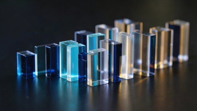 Glowing Acrylic Step Chart Growth Abstract