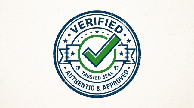 Verified seal stamp, Vector illustration.