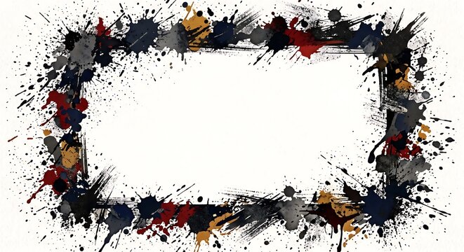 荒々しいペンキ跡が囲むストリート系ボーダー