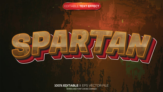3d text effect spartan theme