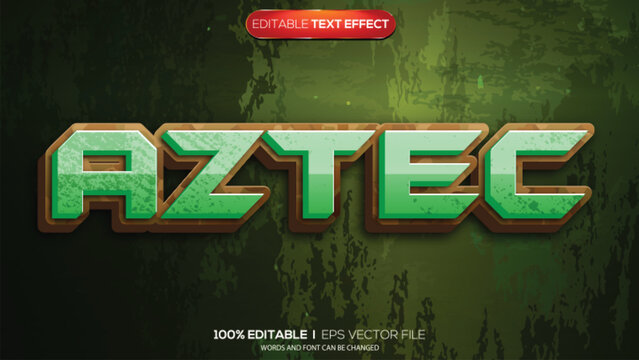 3d text effect aztec theme
