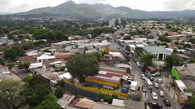 View of San Salvador, in El Salvador