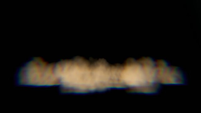 Dense smoke and dust particles drifting along the bottom frame on a dark background, ideal for battlefield atmosphere, shockwave VFX, or dramatic movie overlays.