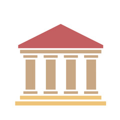 Obraz premium Building with columns icon