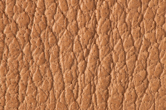 Tan Brown Grained Leather Texture Background