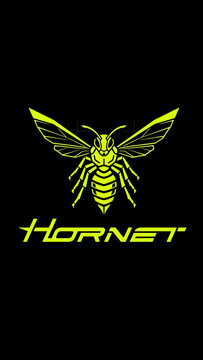 A striking yellow hornet logo with the word "HORNET" below it, set against a black background.