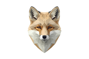 Fototapeta premium Low polygon geometric fox face illustration