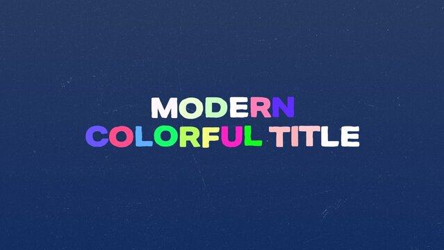 Colorful Title