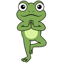 Fototapeta premium Cute and Funny Cartoon Frog Vector