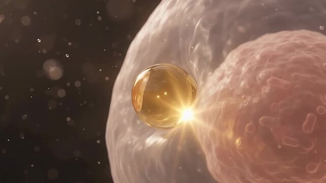 Peptide Droplet Touchdown and Fibroblast Membrane Receptor Contact