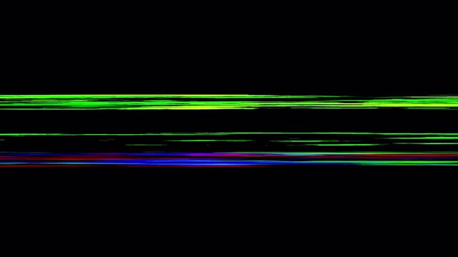 Glitch Error Digital animation. TV screen Video. VHS real defect noise. Overlay footage. Transparent Background. 4K Video