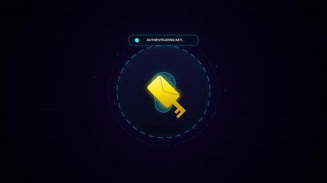 Digital Security Authentication Concept with Email Key Unlock