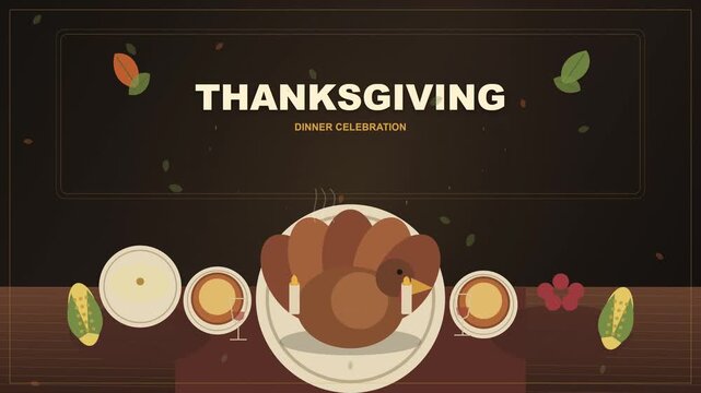 Thanksgiving Greeting Background with Elegant Autumn Harvest Design