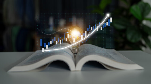 This image symbolizes the fusion of knowledge and innovation, featuring an open book with a light bulb above it, representing ideas and growth in the business world. Impute