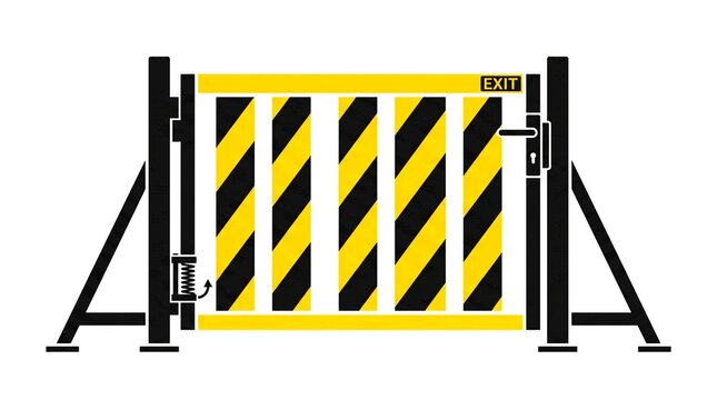 Industrial safety floor barrier vector icon.