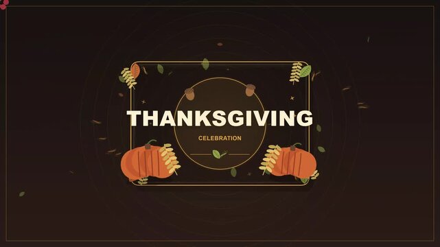 Warm Autumn Thanksgiving Background Animation for Holiday Celebration