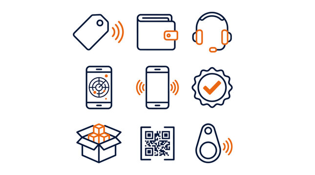 Lost item tracking app graphics and claim verification symbols helping attendees recover lost festival property