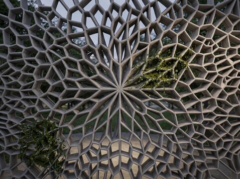 Abstract geometric pattern with honeycomb shapes