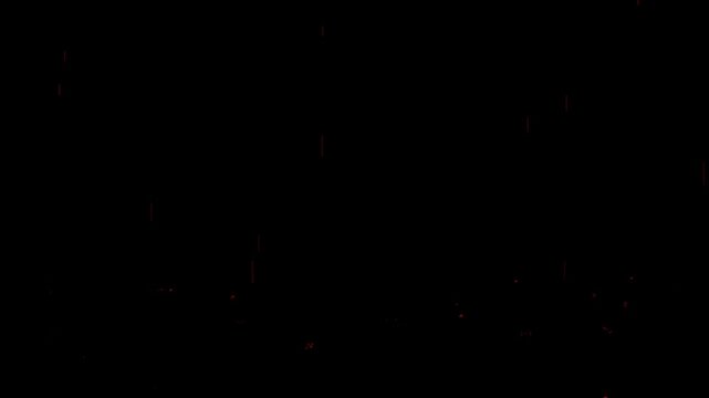 Creepy Blood Rain Effect with alpha matte. Horror Concept Animation