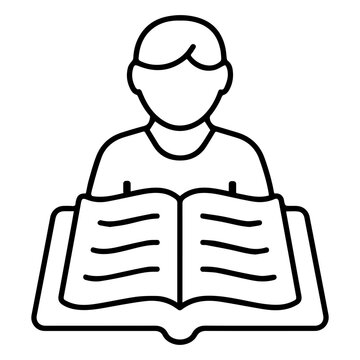 man reading book