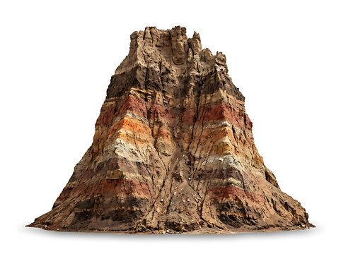 Rugged rocky mountain peak with steep cliffs