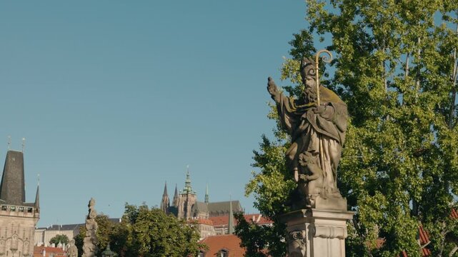 Statues of Saints Norbert Wenceslaus and Sigismund on Charles Bridge