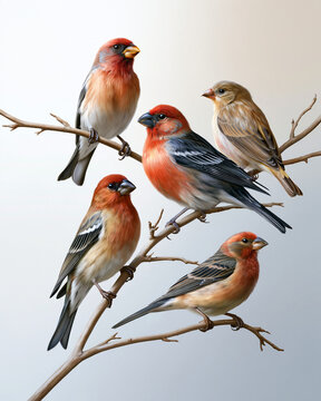 Finch beak variation illustrating evolutionary adaptation