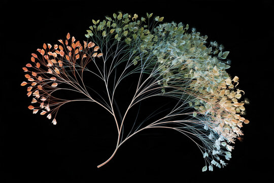 Branching phylogenetic tree for evolutionary biology concept