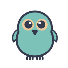 Obraz premium Stylized teal bird illustration