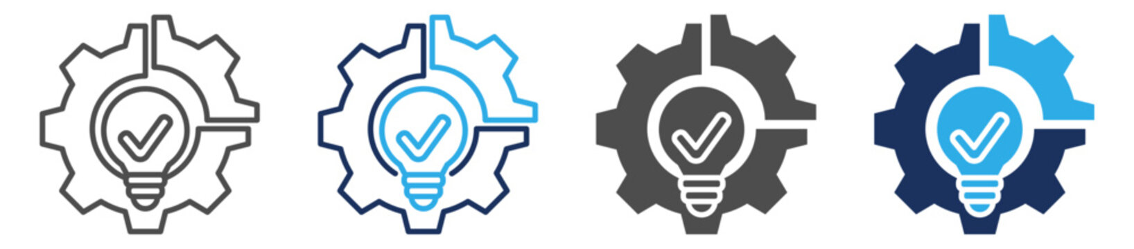 quick solution icon set multi concept