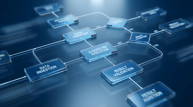 Digital workflow data processing architecture with interconnected glass