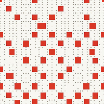 Dot Grid Solid Accent Seamless Pattern in Red and Grey for Textile Wrapping Paper Packaging and Poster Design
