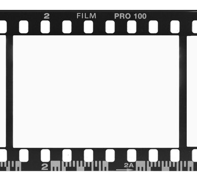Vintage analog camera film strip layout with single empty mockup frame.
