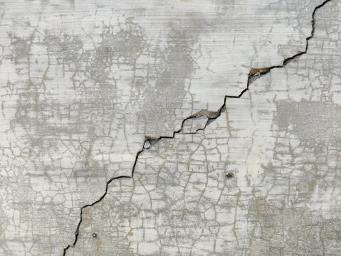 Weathered and Cracked Concrete Surface Texture with Grunge Details, Ideal Background for Design Elements and Ample Copy Space