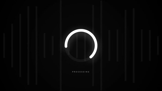 Clean circular loading spinner animation rotating smoothly in a continuous loop for websites, mobile applications, software interfaces, and digital technology projects.