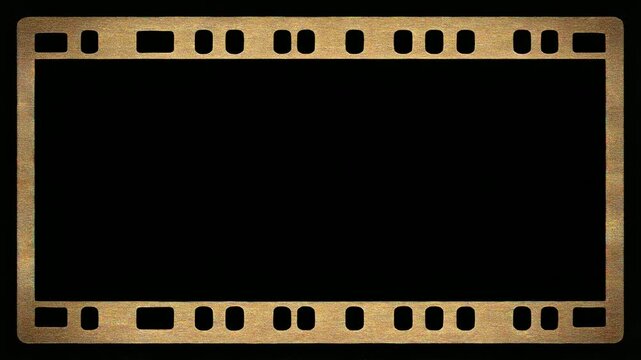 ちらつくノイズが味わい深い古い映画フィルムの枠